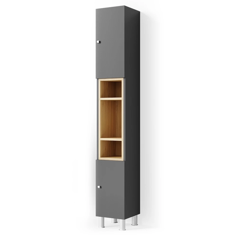 Badschrank Aquis Anthrazit 30 x 190 cm Vicco