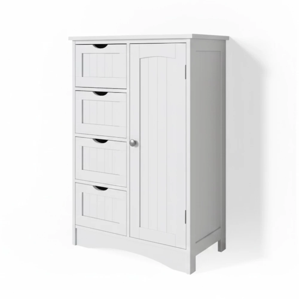 Badschrank Bianco Weiß 55 x 81 cm Vicco