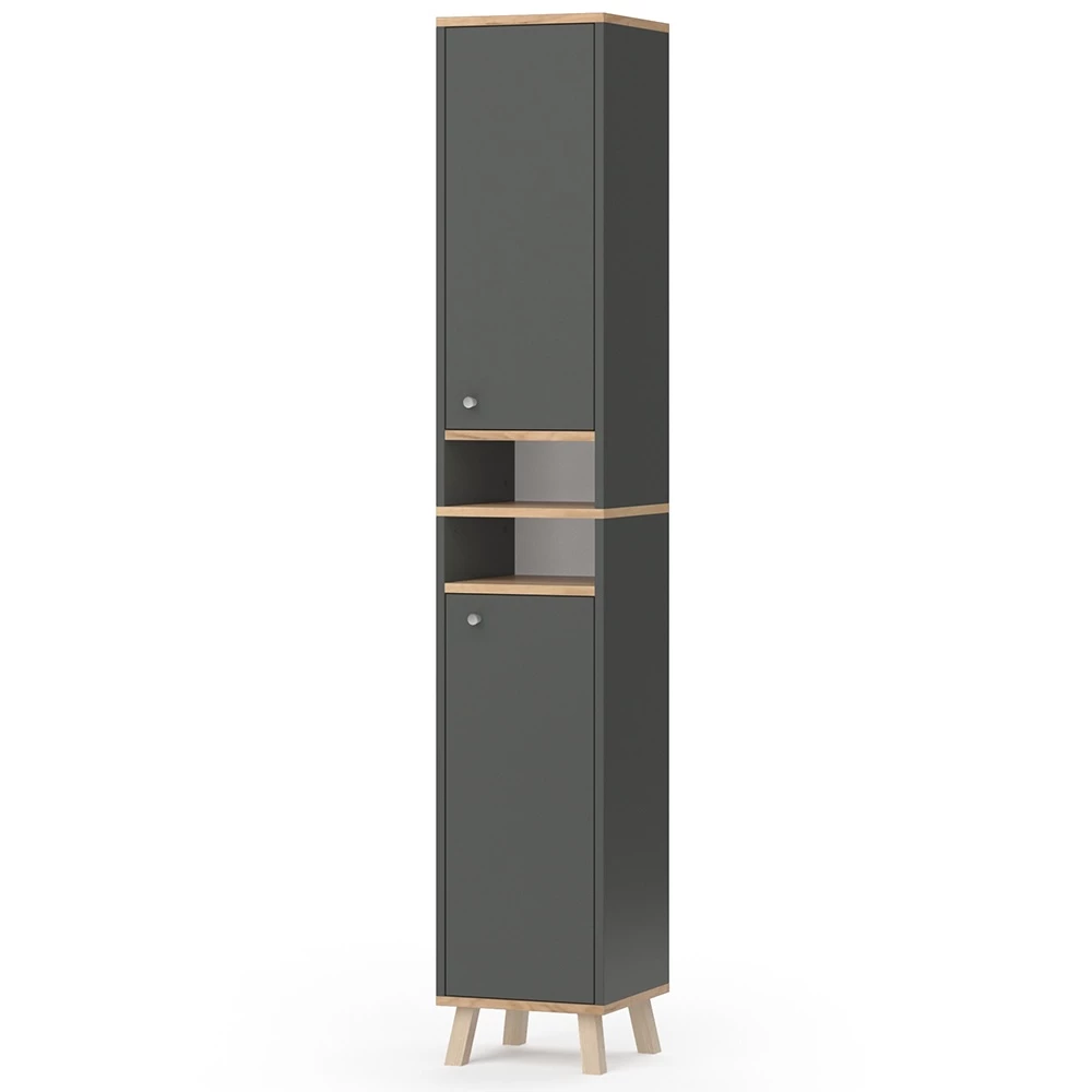 Badschrank Senyo Anthrazit 30 x 174 cm Vicco