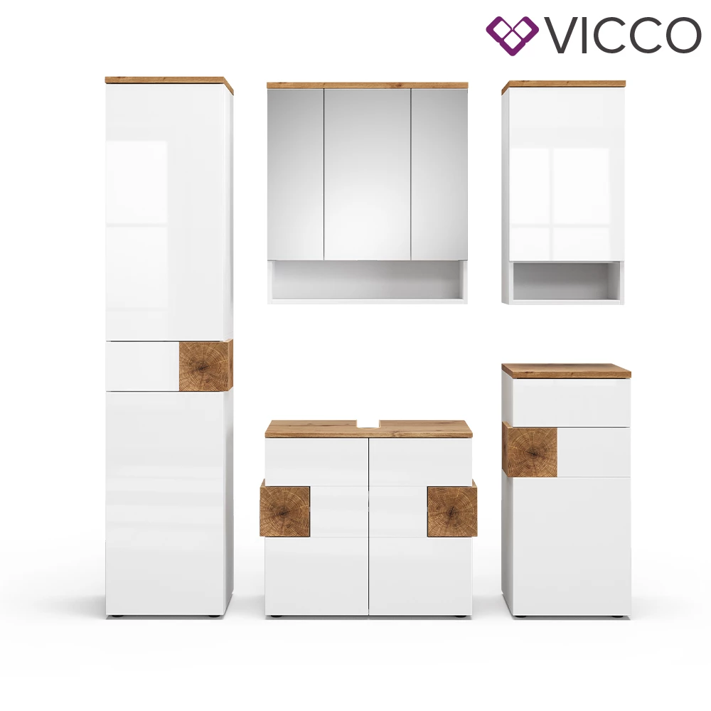 Badmöbel-Set Eden Weiß 5 Teile Vicco