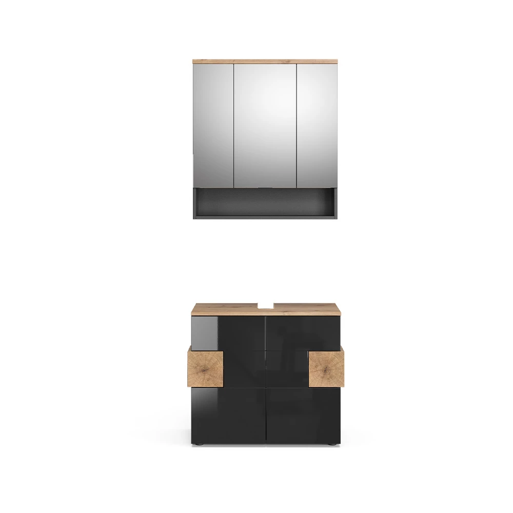 Badmöbel-Set Eden Anthrazit 2 Teile Vicco