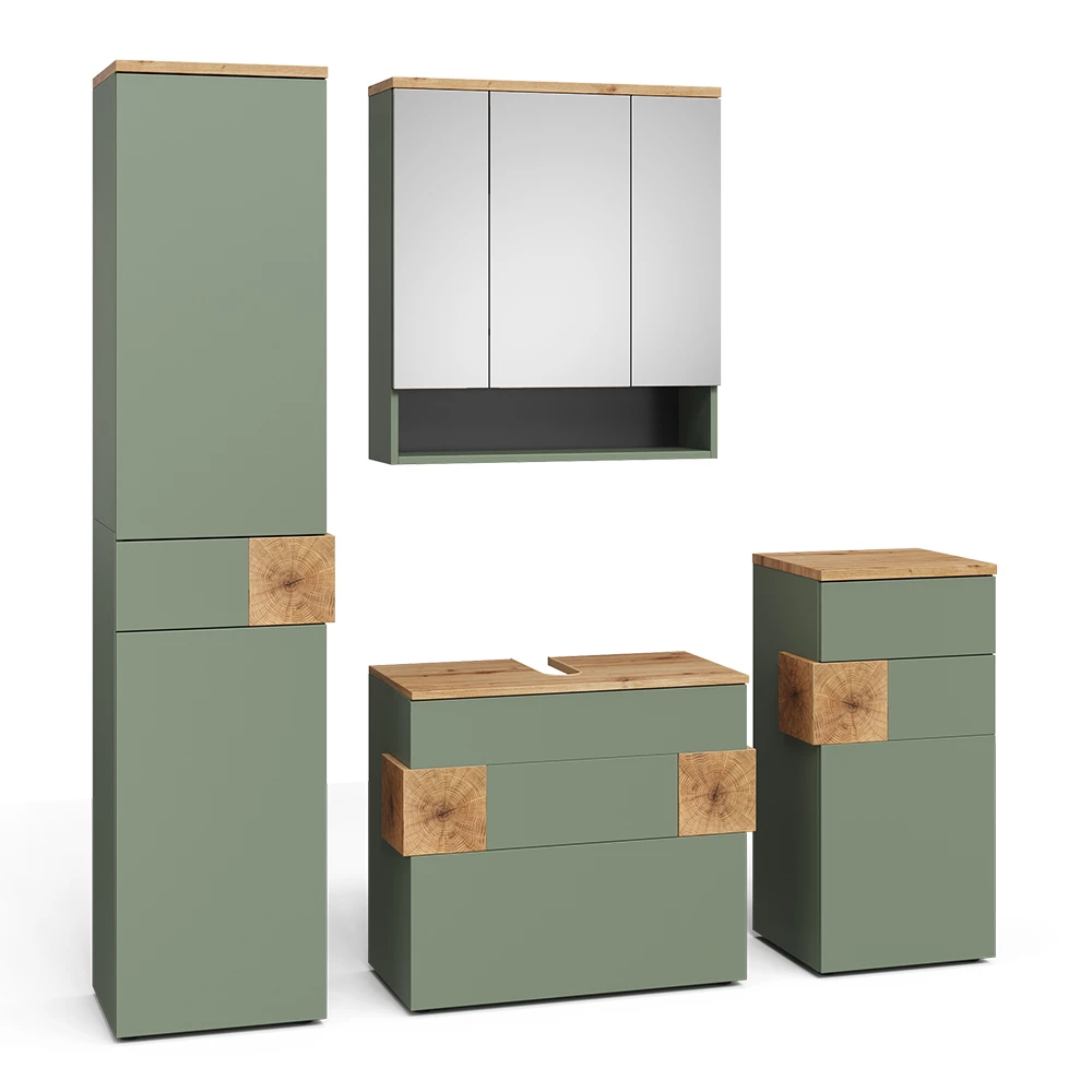 Badmöbel-Set Eden Grün 4 Teile Vicco