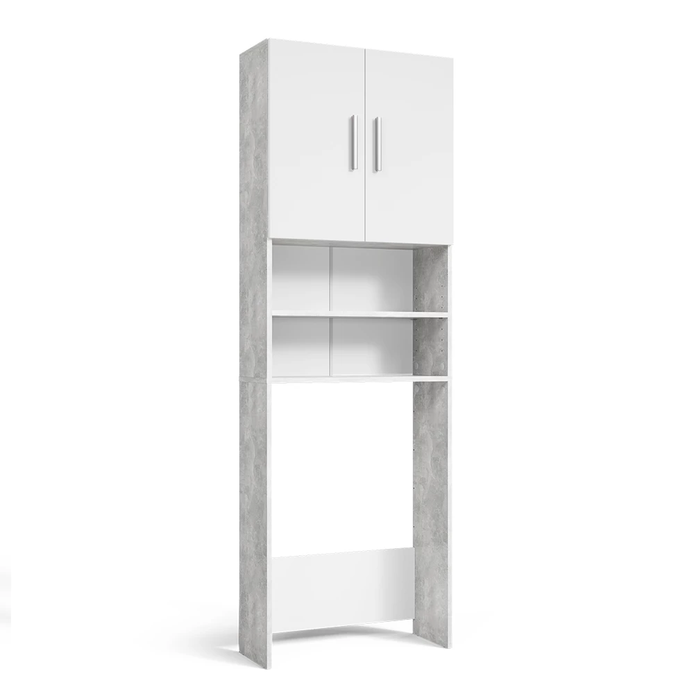 Waschmaschinenschrank Beton 64 x 190 cm Vicco