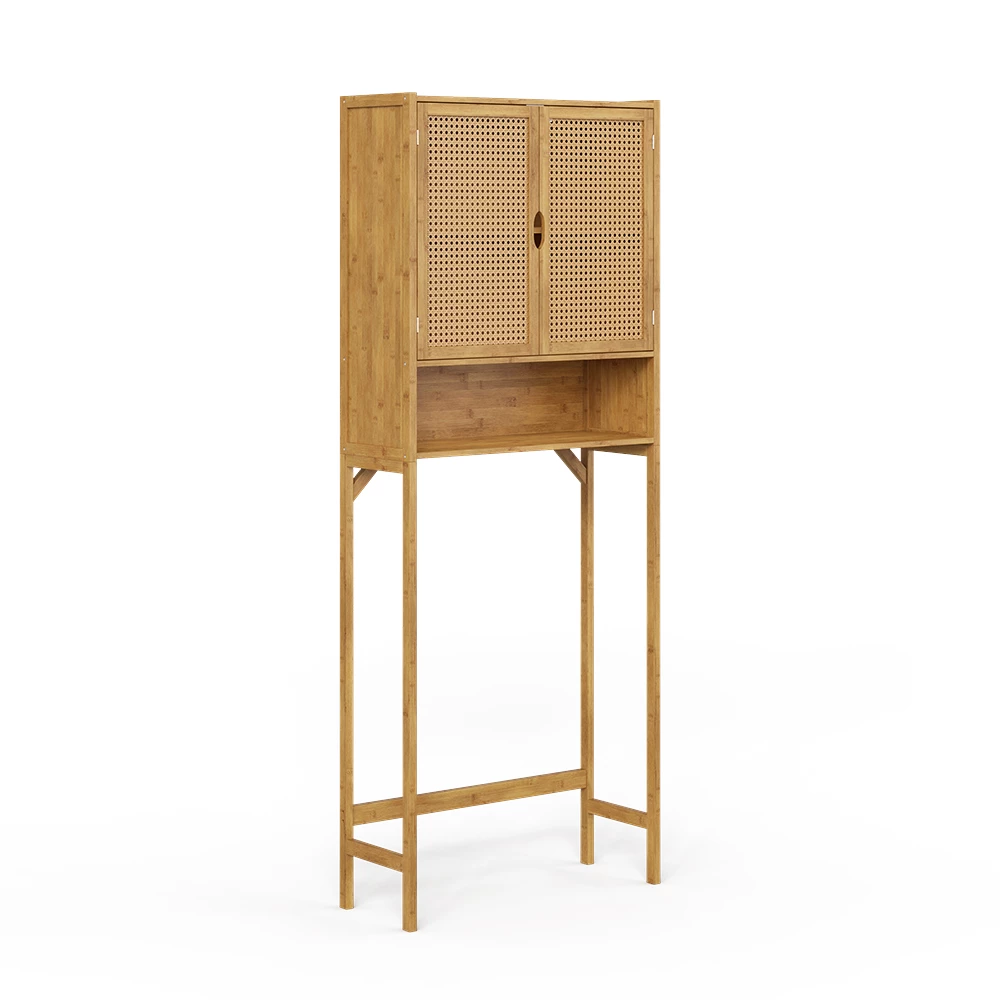 Waschmaschinenschrank Liora Bambus 66 x 168 cm mit 2 Türen Vicco