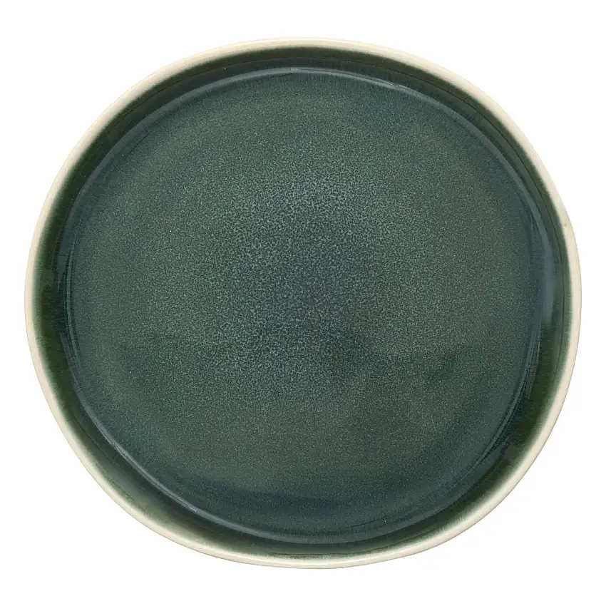 Dessertteller "Wonja" Keramik, D.20,6 cm, Grün