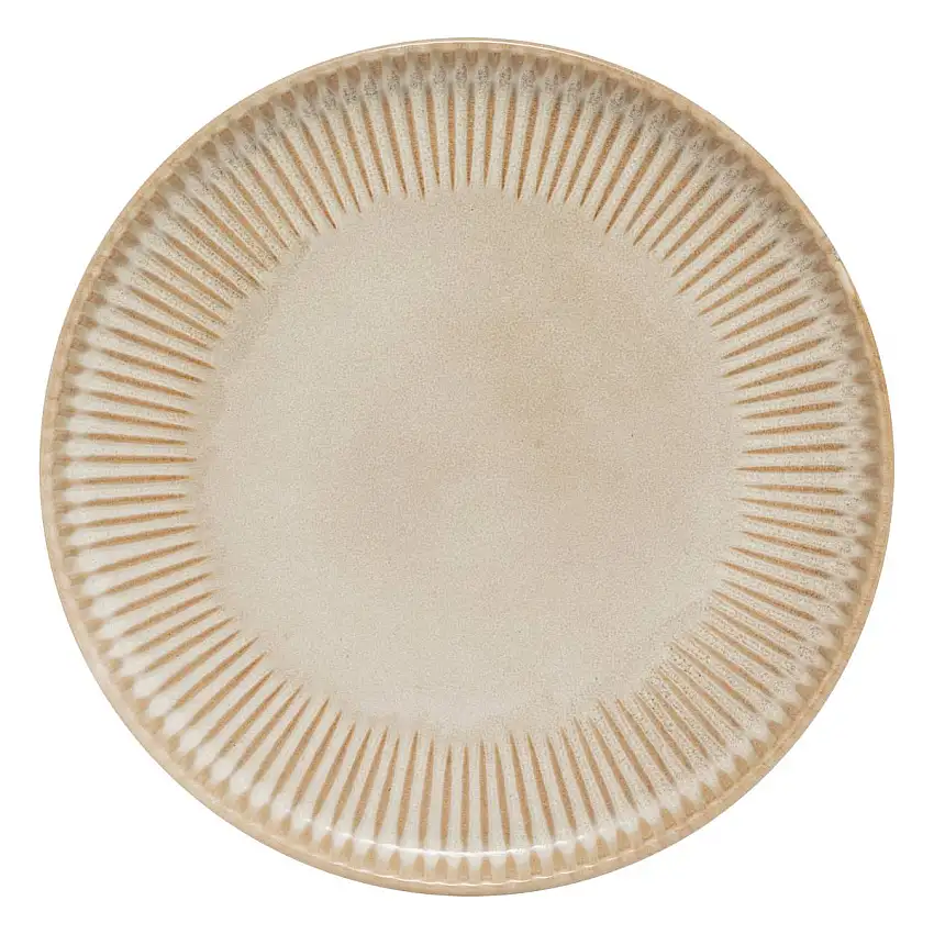 Dessertteller "Chloe" Steingut (Keramik), D.20,5 cm, Beige