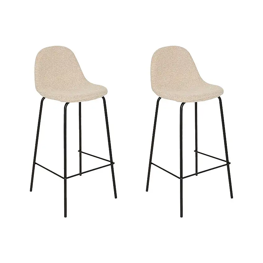 2er-Set Hocker "Vladi" Weiß, 43,5x41,5 cm