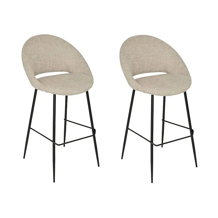 2er-Set Barhocker "Amago" Beige, 54x52 cm