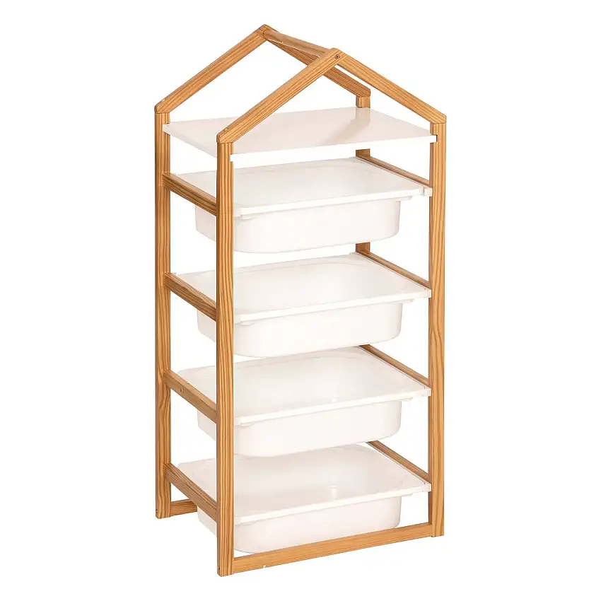 "Bako" 4-stufiges Regal Weiß, 43x94,5 cm