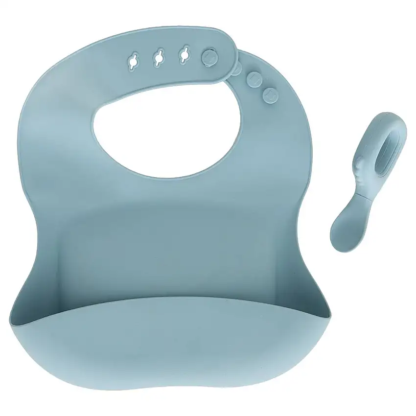 Kinderlätzchen-Set "Yum" 2 Stück, Blau