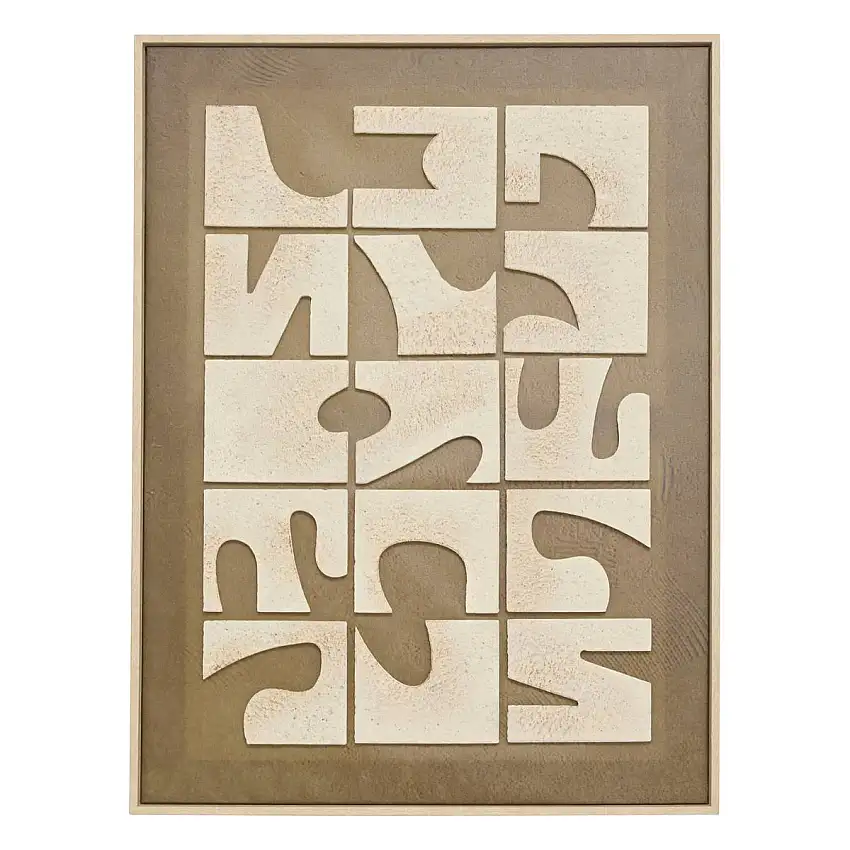 3D-Leinwand "Castille" Khakigrün, 60x80 cm