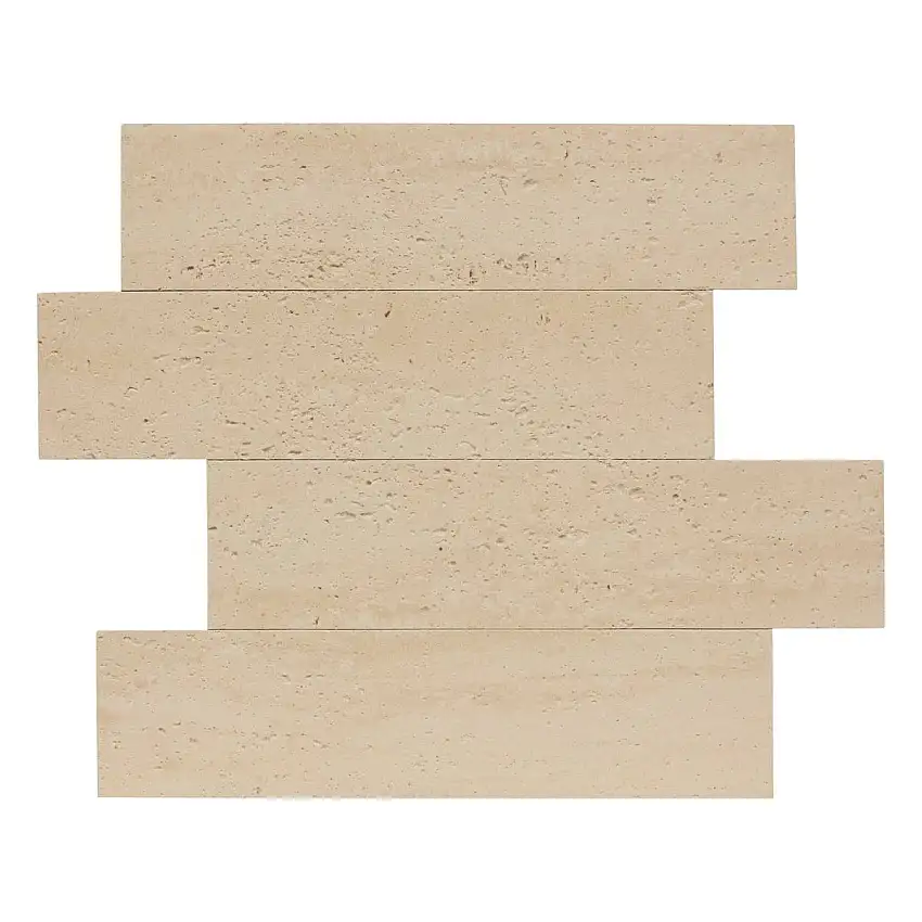 2er-Set Wandsticker in Travertin-Optik "Cary" Beige, 30x38 cm