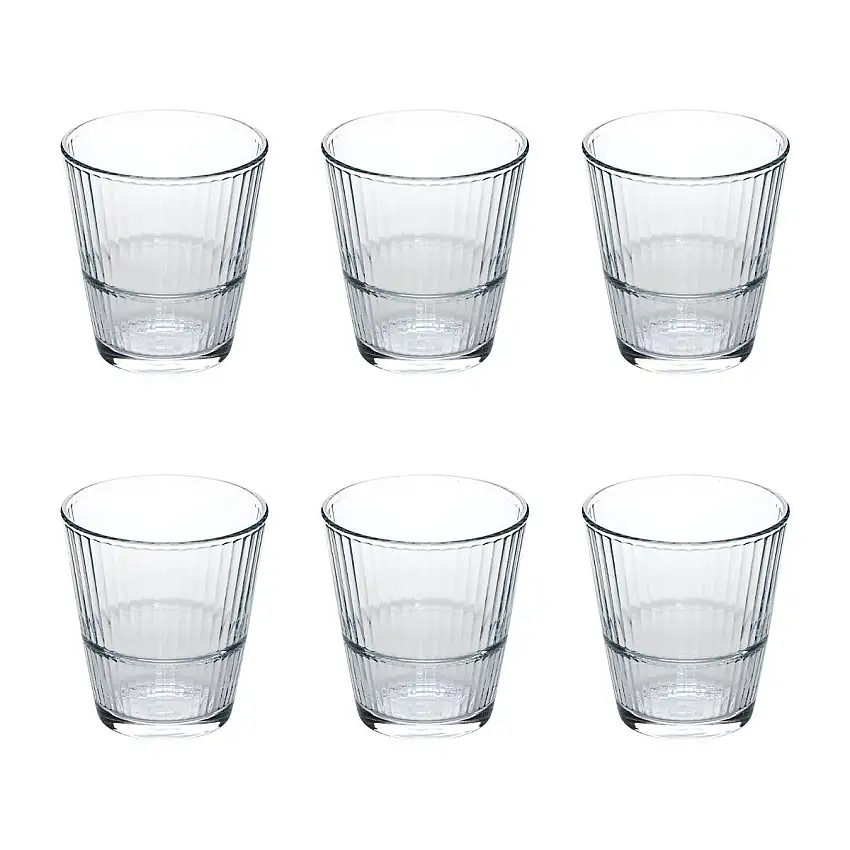 6 niedrige Becher "Lin'Eau" Glas, 290 ml, Transparent