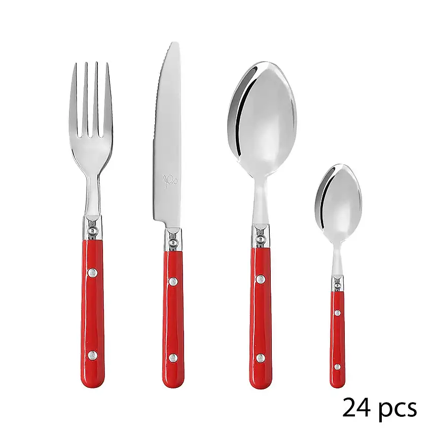 24-teiliges Besteckset "Bistrot" Mehrfarbig