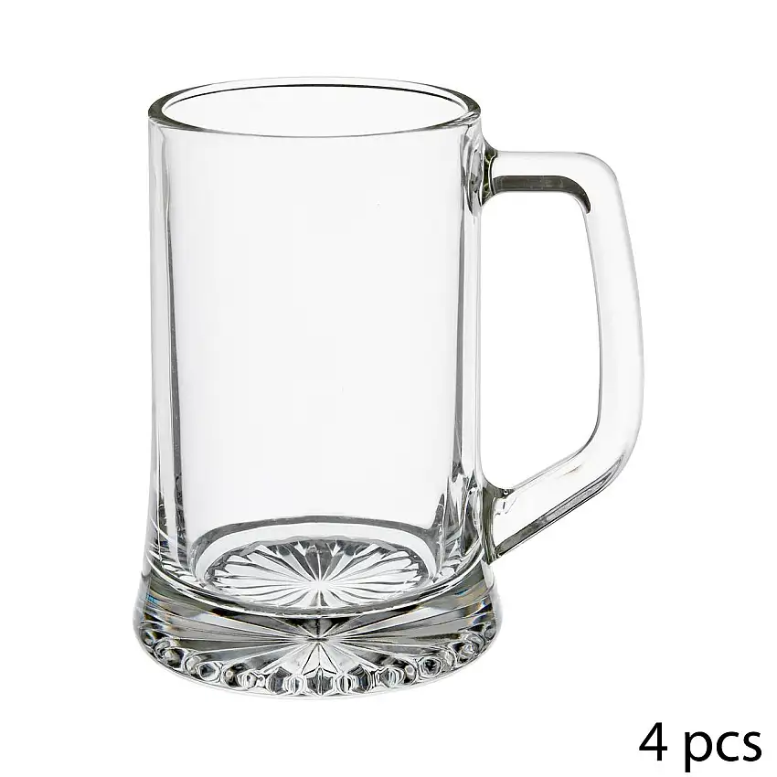 4er-Set Biergläser „Biere“ 320 ml, Transparent