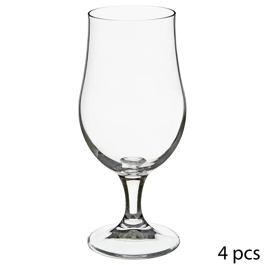 4er-Set Biergläser „Biere“ 370 ml, Transparent