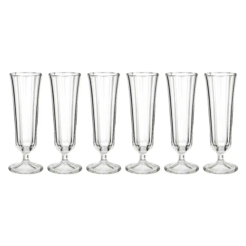 Set mit 6 Sektgläsern „Julia" 130 ml, Transparent