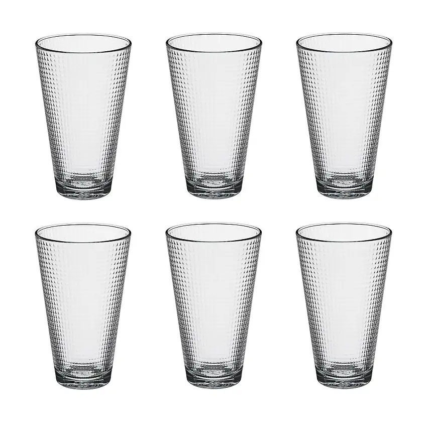 6er-Set hohe Trinkgläser "Benit'Eau" 340 ml, Transparent
