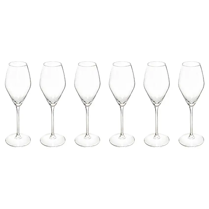 6er-Set Sektgläser „Silvia“ 210 ml, Transparent
