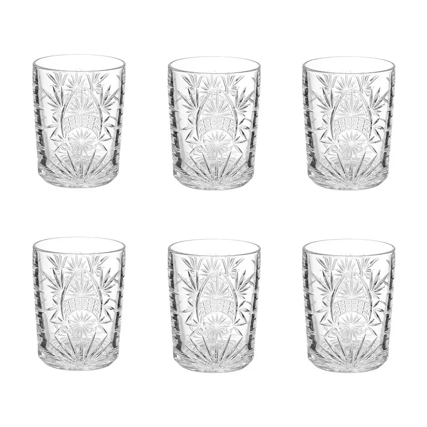 6er-Set niedrige Gläser "Ayla" 350 ml, Transparent