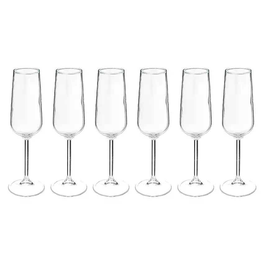 6er-Set Sektgläser "Nora" 220 ml, Transparent