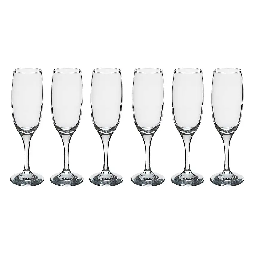 6er-Set Champagnergläser „Paola" 210 ml, Transparent