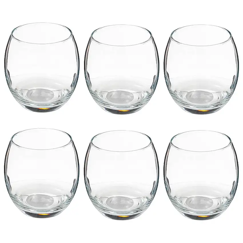 6er-Set niedrige Trinkgläser "Cesari'Eau" 400 ml, Transparent