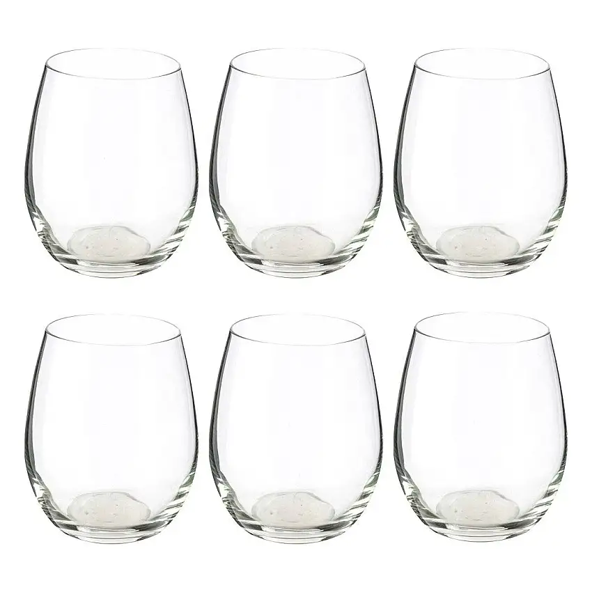 6er-Set niedrige Becher "Orpea" 360 ml, Transparent