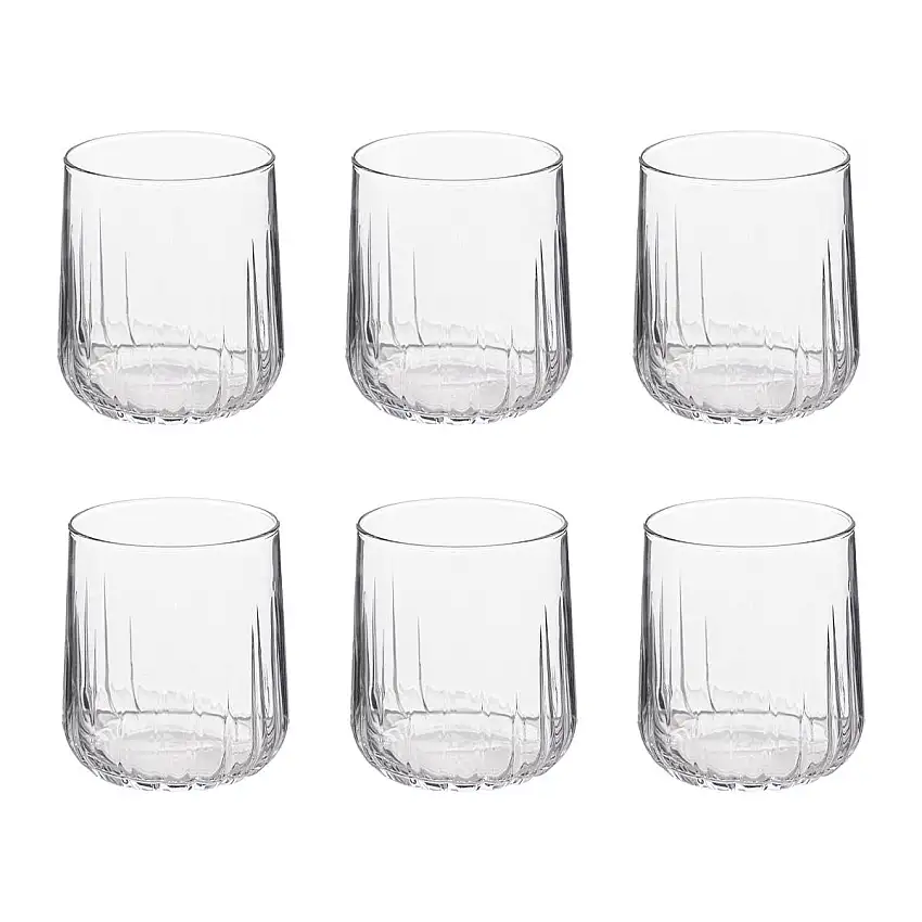 6er-Set niedrige Trinkgläser "Dieg'Eau" 310 ml, Transparent