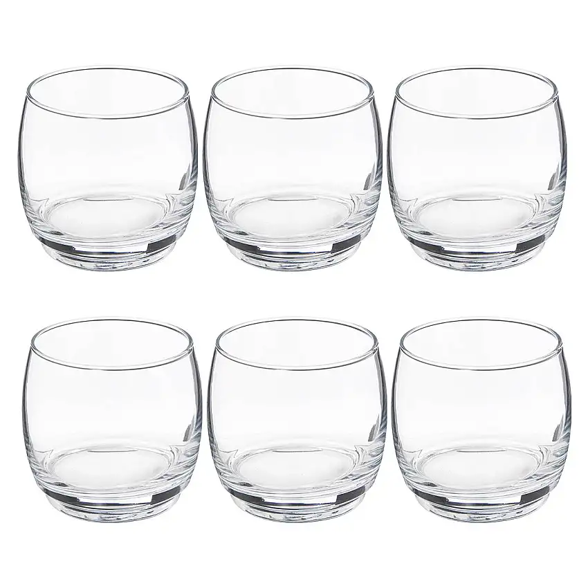 6er-Set niedrige Becher „Empil'Eau“ 320 ml, Transparent