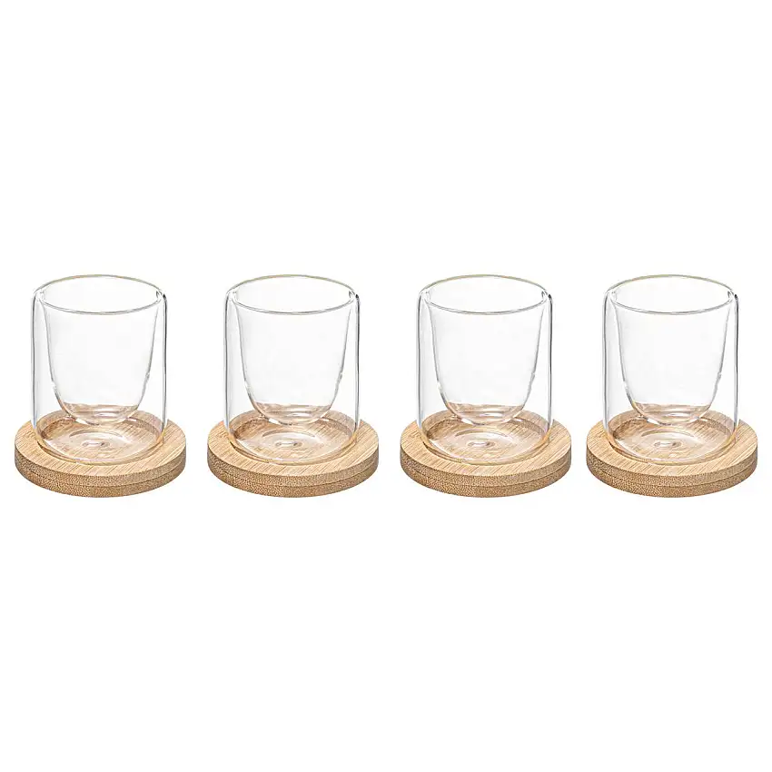 4er-Set Tassen "Clea" Transparent