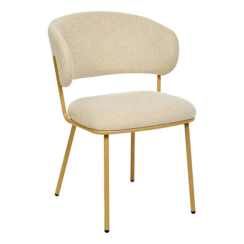 2er-Set Stühle "Alba" Stahl, Polyester, Beige