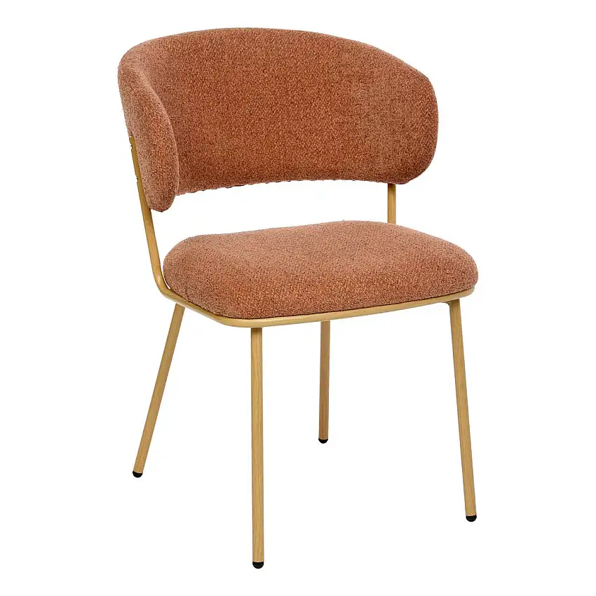 2er-Set Stühle "Alba" Stahl, Polyester, Terrakotta