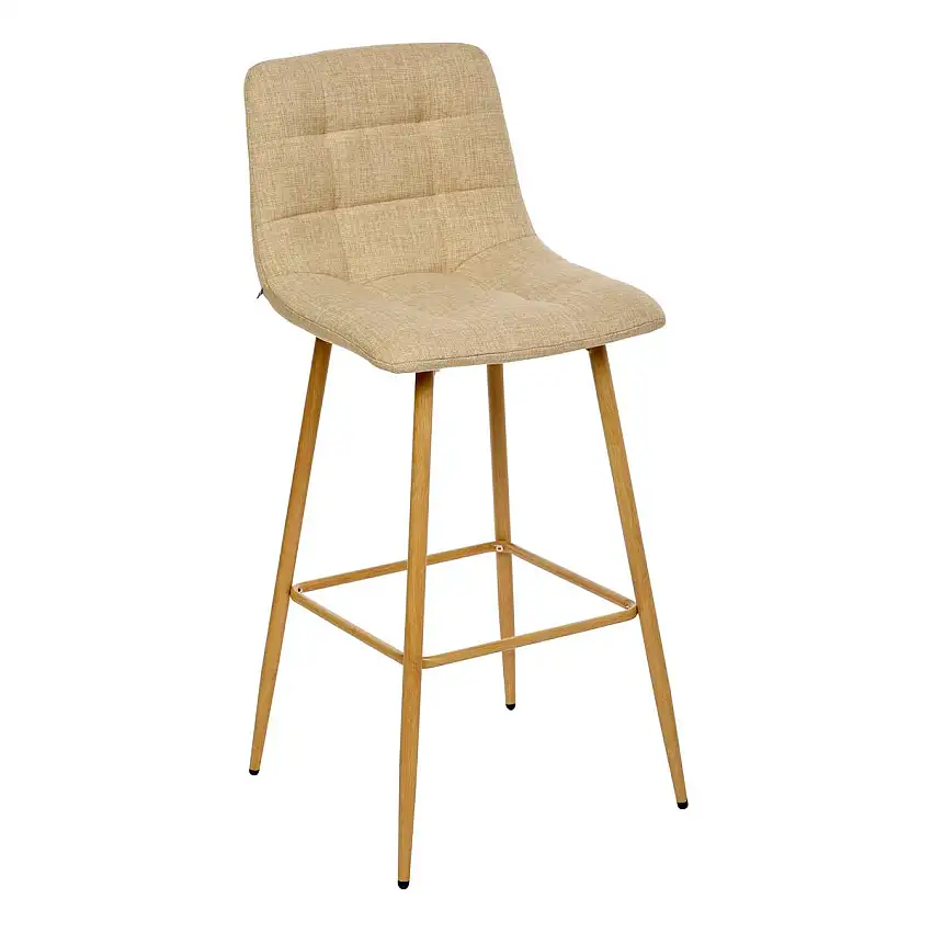 2er-Set Barhocker "Sirac" Beige Leinen, H.104,5 cm