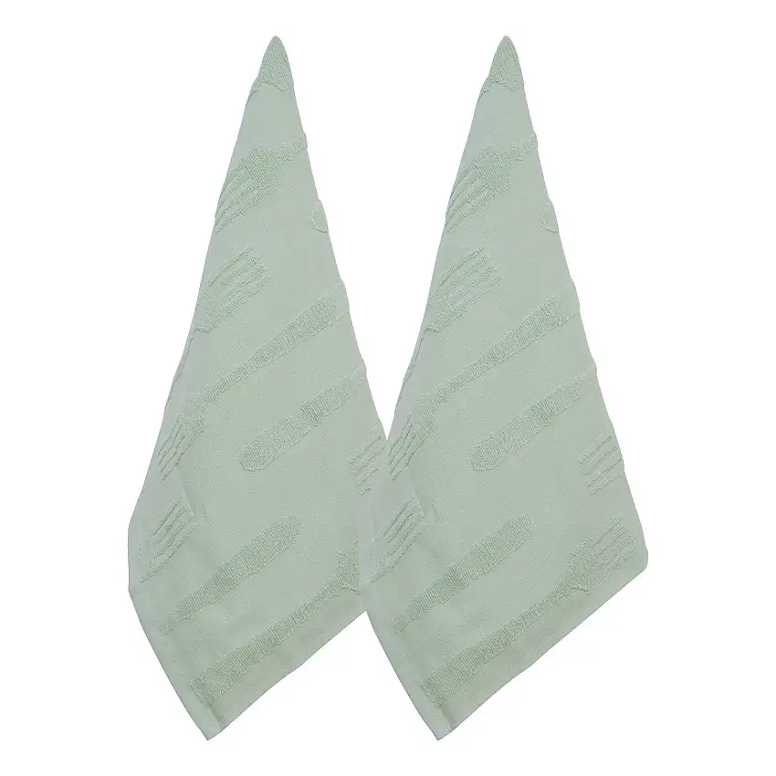 2er-Set Geschirrtücher "Terry" Celadon Grün, 400 g/m2, 70x45 cm