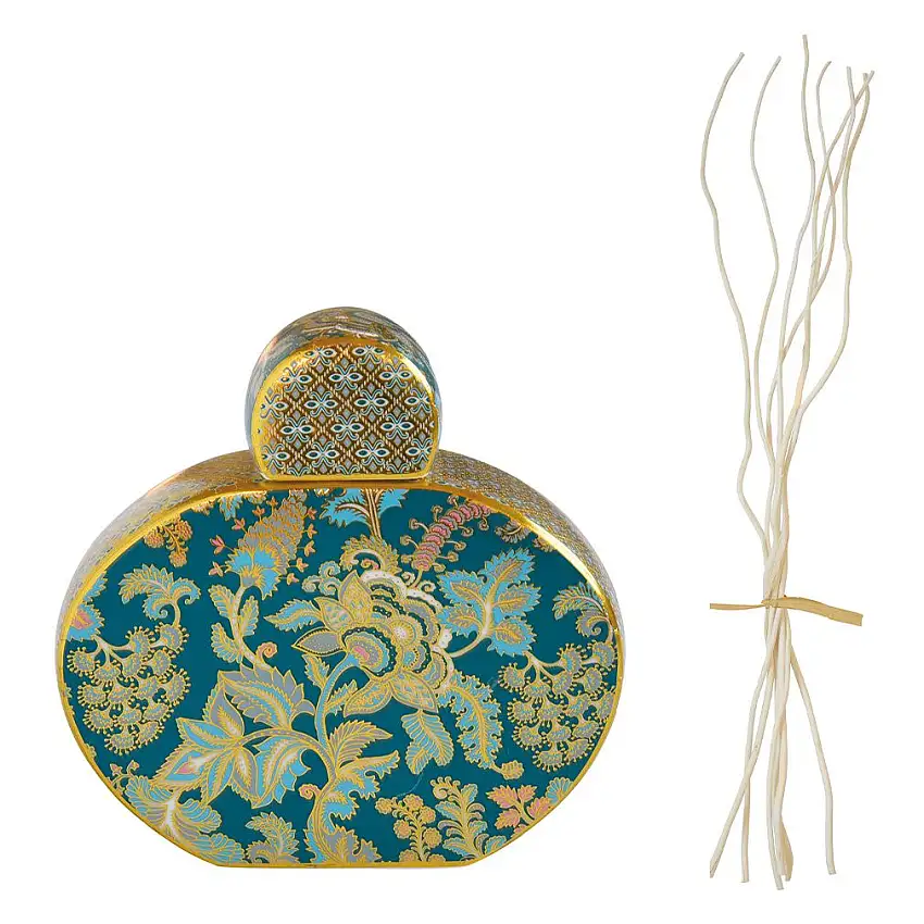 Easy Life Porzellan-Diffuser mit Naturweide für 400 ml Raumduft - TAJ MAHAL grün