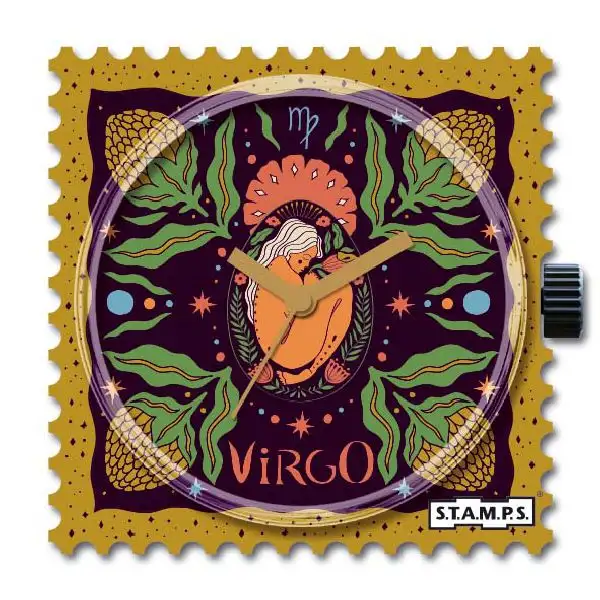 STAMPS Uhr Zifferblatt Sternzeichen Jungfrau
