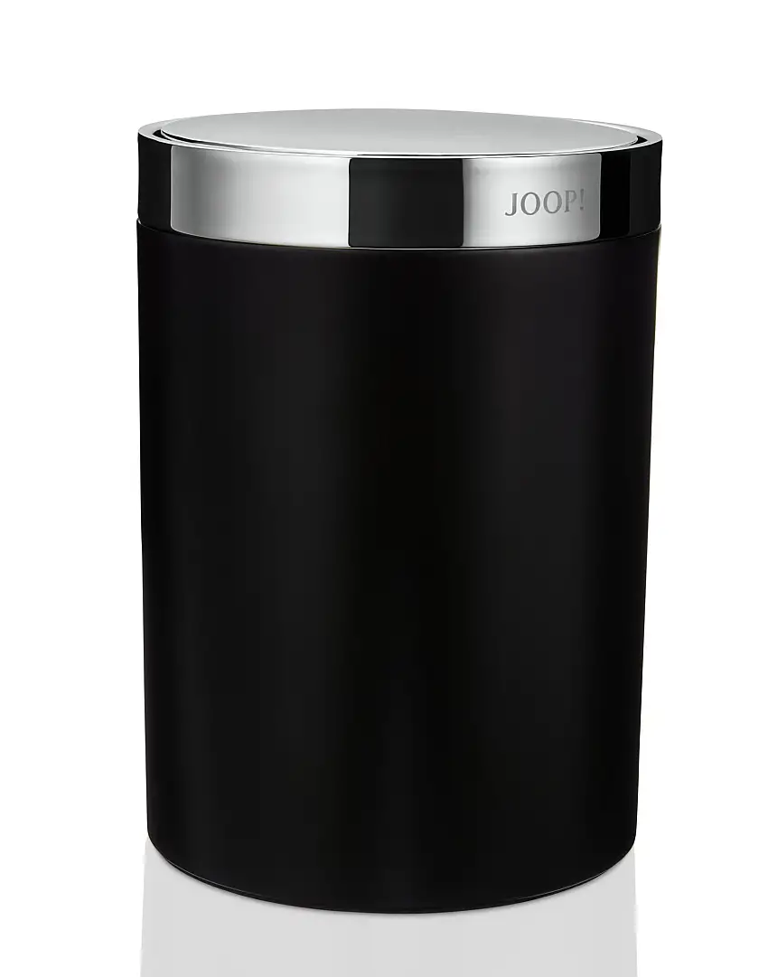 JOOP! Badeimer mit Schwingdeckel Chromeline schwarz