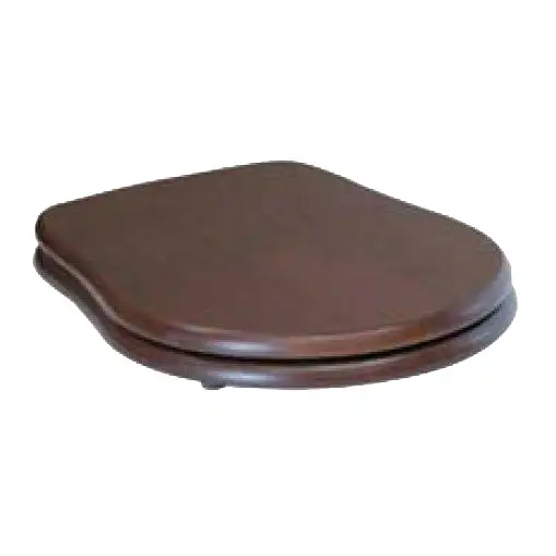 Nostalgie Holz WC-Sitz mit Deckel Oxford, Walnuss