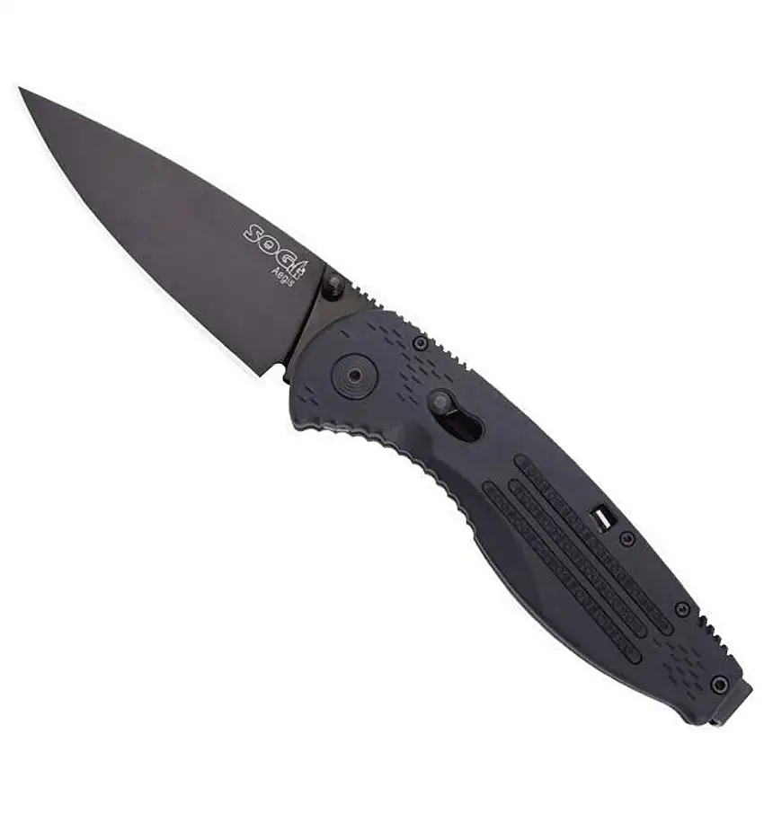 SOG Aegis AE-02 schwarz, AUS8-Klinge, Zytelgriff, 9cm