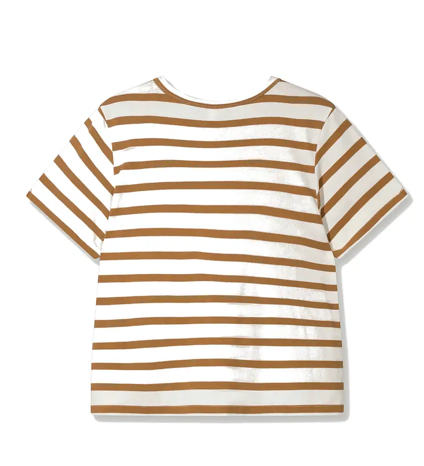10 Days - T-Shirt mit Streifen Ecru/suede