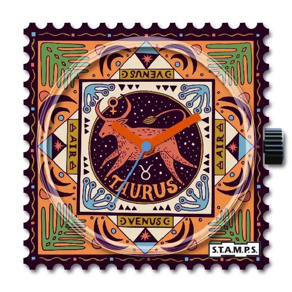 STAMPS Uhr Zifferblatt Sternzeichen Stier