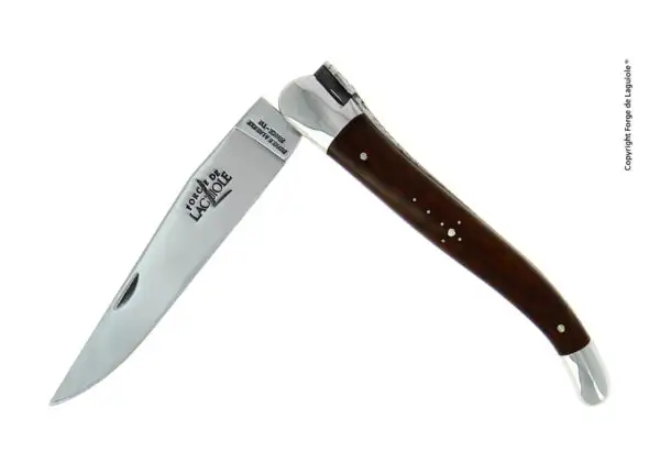 Couteau pliant 12 cm en amourette, mitres inox finition brillante