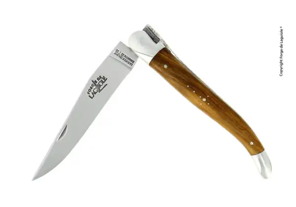 Couteau pliant 12 cm en pistachier , mitres inox finition brillante