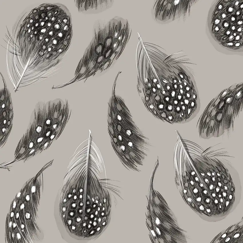 Servietten Feathers grau