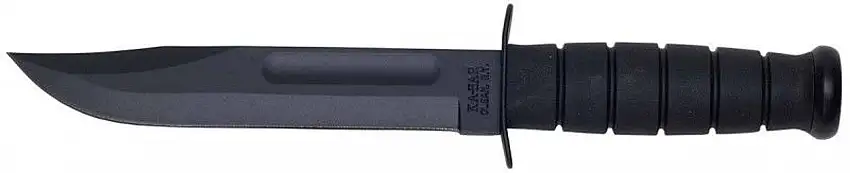 Black KA-BAR USMC Kampfmesser, Kratongriff, Klinge 18 cm