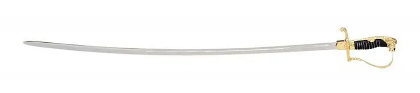 Haller Löwenkopfsäbel, Kohlenstoffstahl, Klinge: 78 cm