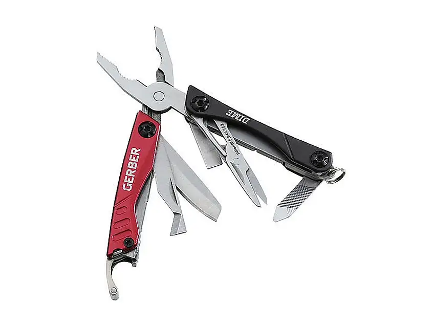Gerber Mini-Tool, DIME, grau-rot, Zange, Klinge, Schere