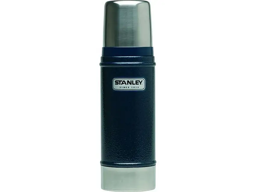 Stanley Vakuum-Flasche, 0.47 Liter, 18/8 Edelstahl, navy blau, Edelstahl Trinkbecher, Vakuum-Isolation