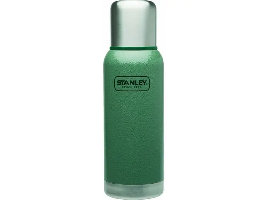 Stanley Adventure Vakuum-Flasche, 0,7 Liter, 18/8 Edelstahl, Hammertone grün, Edelstahl-Trinkbecher, Vakuum-Isolation